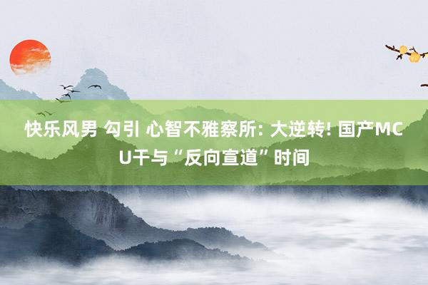 快乐风男 勾引 心智不雅察所: 大逆转! 国产MCU干与“反向宣道”时间