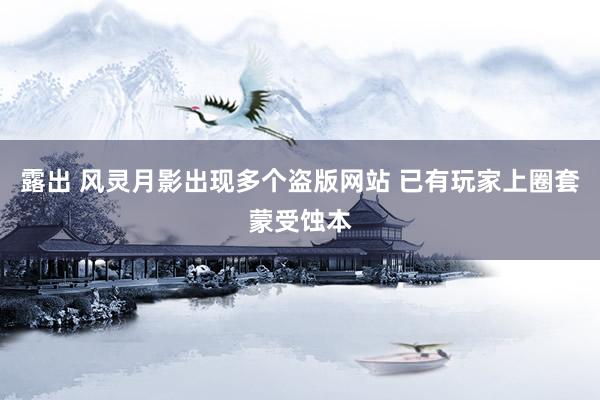 露出 风灵月影出现多个盗版网站 已有玩家上圈套蒙受蚀本