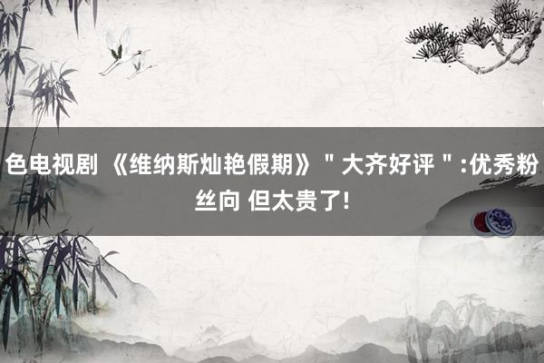色电视剧 《维纳斯灿艳假期》＂大齐好评＂:优秀粉丝向 但太贵了!